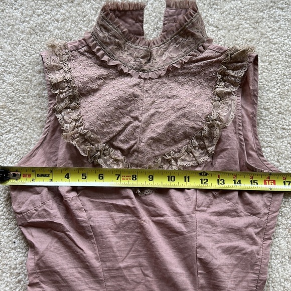 Lace Frills maroon shirt top - Picture 9 of 10